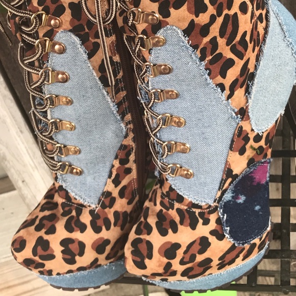 🔥STUNNING STILLETO PATCHWORK BOOTS 🔥! HOT - Picture 6 of 8